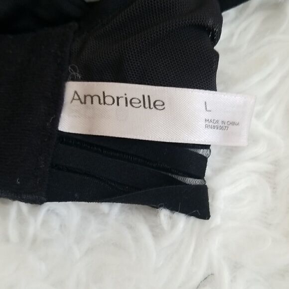 Ambrielle Black Bra Sz Large - Picture 6 of 7